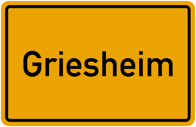 Griesheim Griesheim Ortsschild