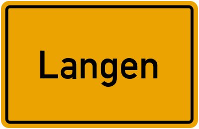Langen Langen Ortsschild