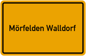 Mörfelden Walldorf Ortsschild